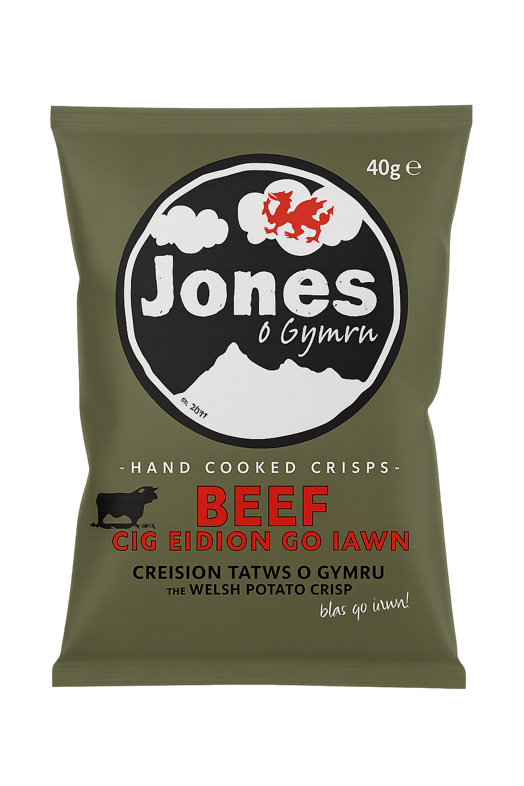 Jones o Gymru Beef Crisps (40g)