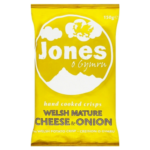 Jones o Gymru Welsh Mature Cheese & Onion Crisps (150g)