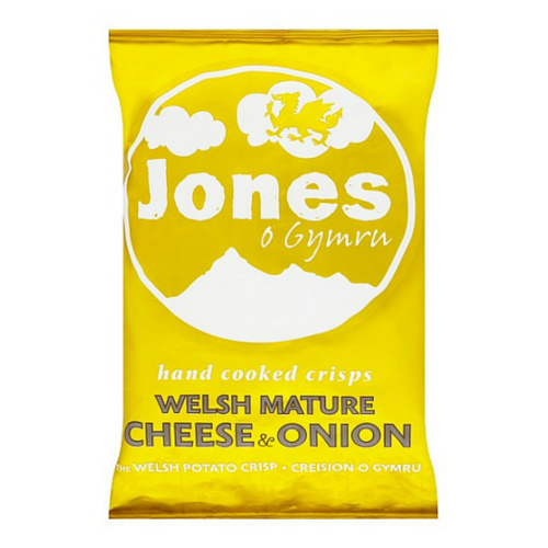 Jones o Gymru Welsh Mature Cheese & Onion Crisps 40g