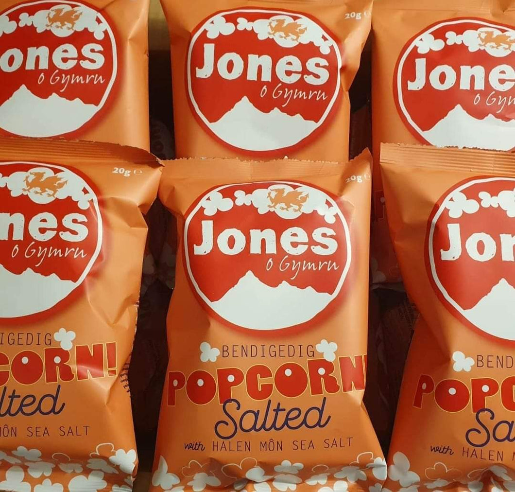 Box of Jones Popcorn Salted with Halen Môn (28x20g)