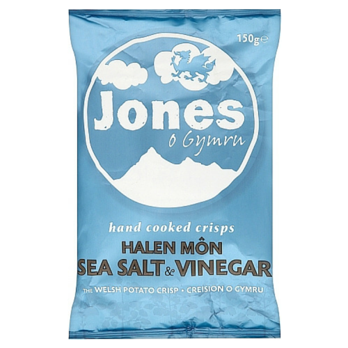Jones o Gymru Halen Môn Sea Salt & Vinegar Crisps (150g)